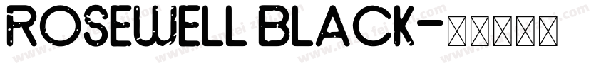 Rosewell Black字体转换